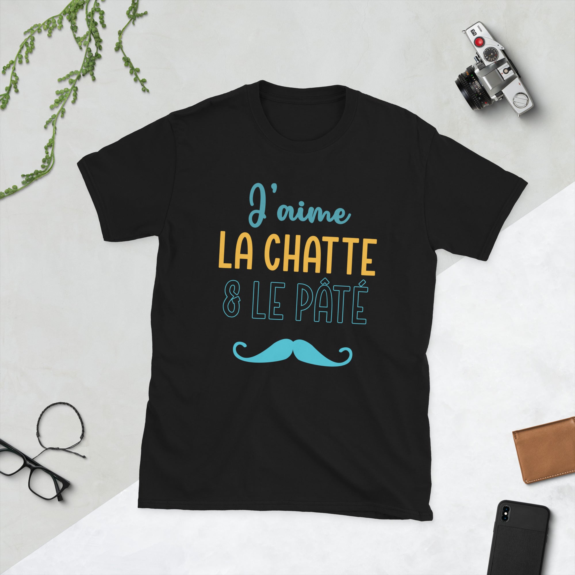 T-shirt humoristique "J'aime la chatte et le pâté"! - Awaï Store